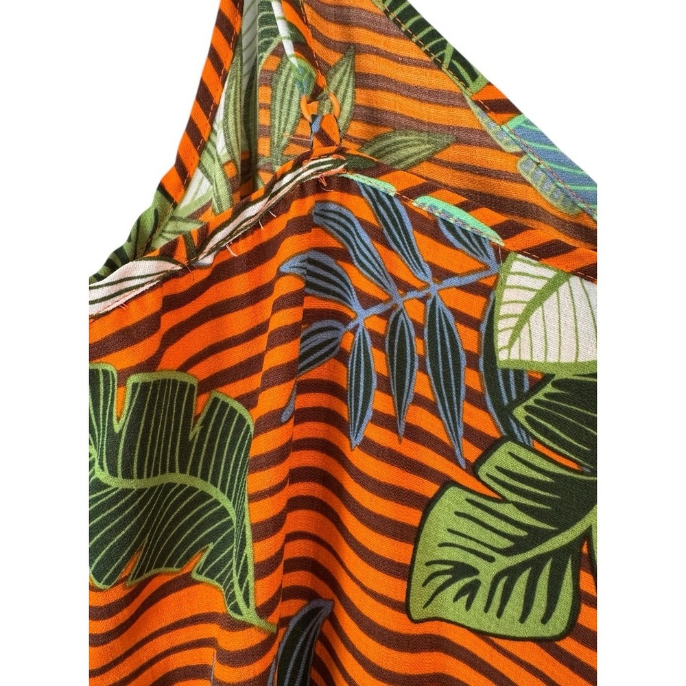 Cotton On Womens‎ Jumpsuit Wide Leg Tropical Jungle Boho Island Vacation Sz L - Picture 9 of 11